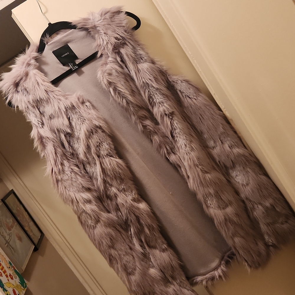 Faux fur vest
